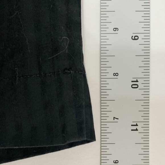 Burberry 8 Womens Washed Black Tailored Striped Cotton Shorts Bermuda - Picture 7 of 9